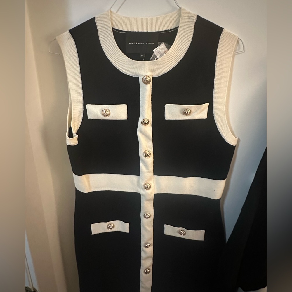 NEW Anthro x Endless Rose Mock Neck Sleeveless Mini Dress NWT - Picture 4 of 13